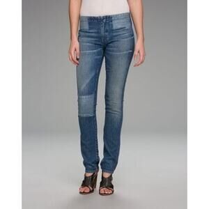Vince Patchwork Straight Leg Ankle Jeans - Size 26 - Low Rise - Shadow Pocket